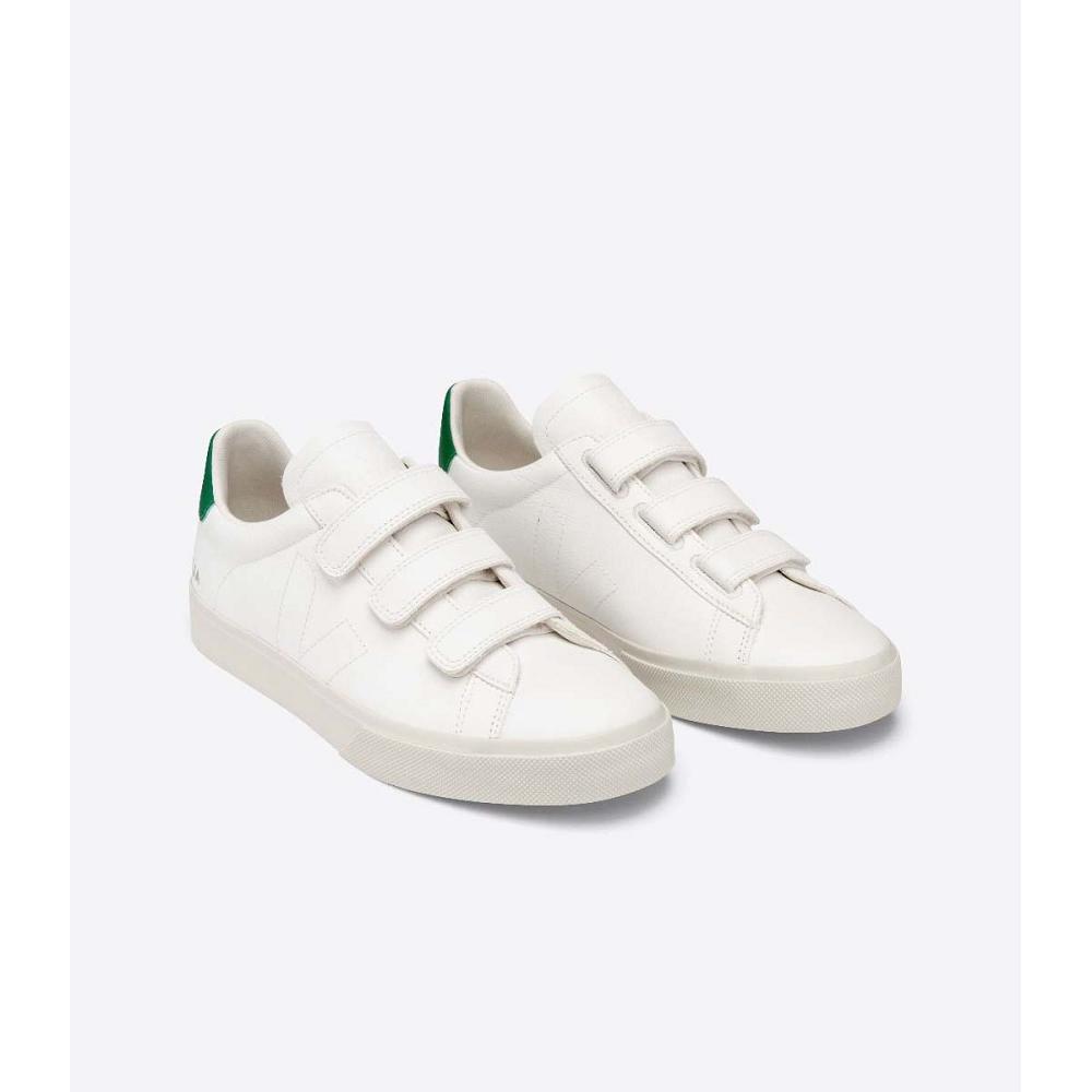 Veja RECIFE CHROMEFREE Men's Shoes White/Green | NZ 199CTV